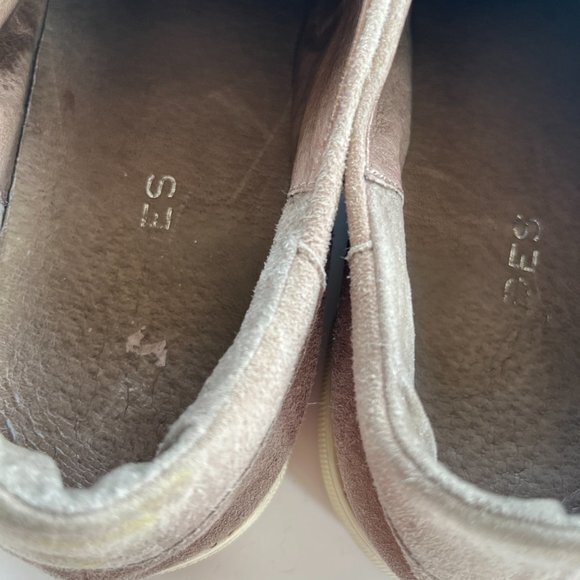 JSLIDES Tan Suede Leather Platform Sneaker Shoes W - Picture 4 of 6